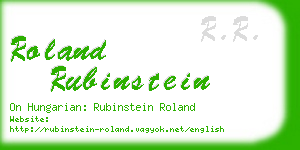 roland rubinstein business card